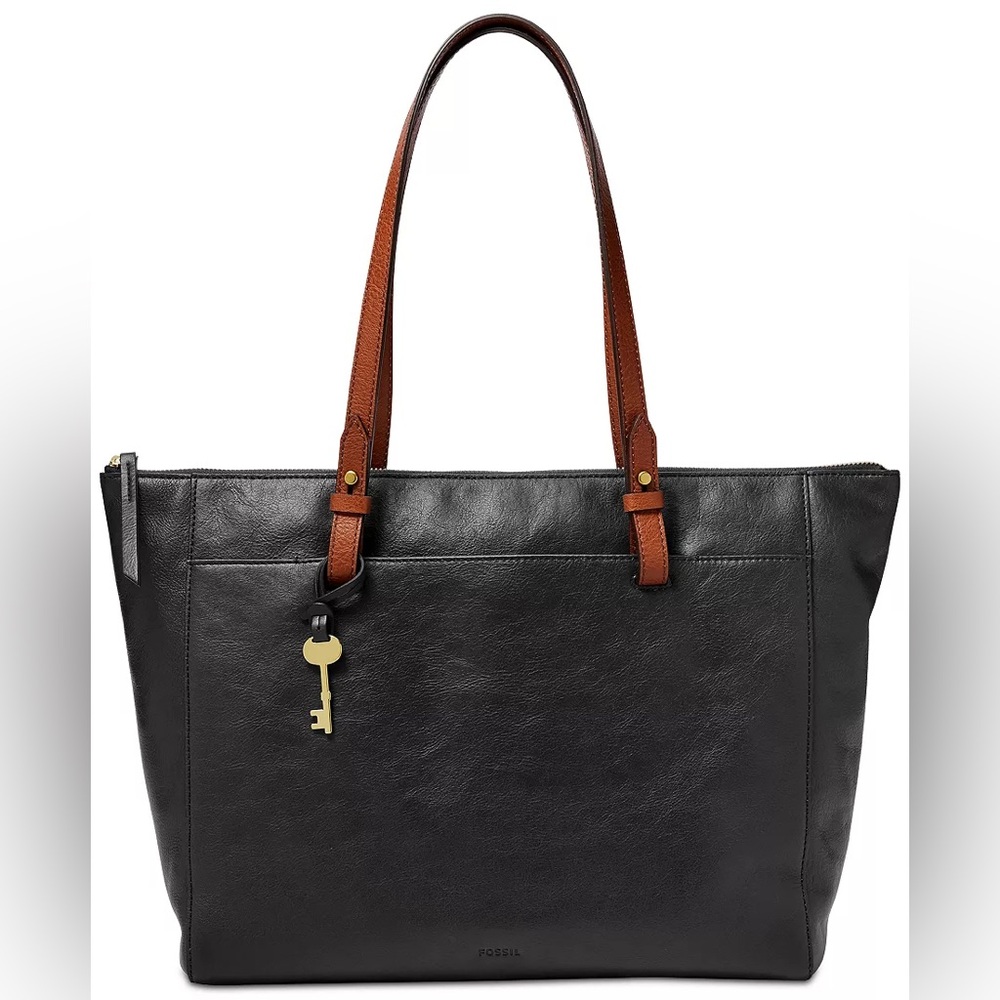 Fossil Rachel Leather Tote with Zipper
